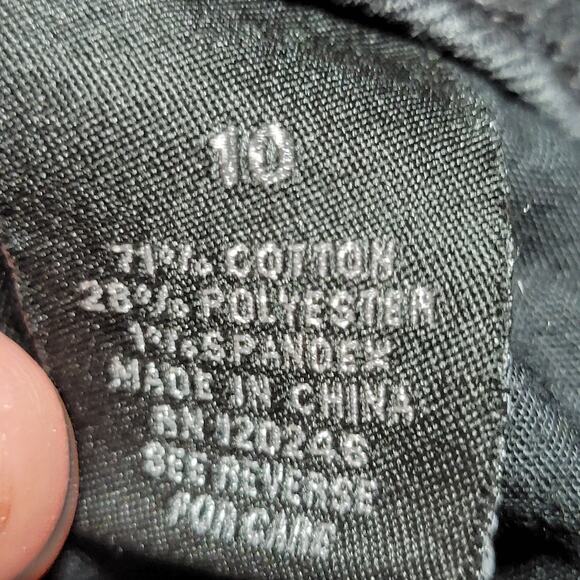 Roz & Ali Black Straight Denim Jeans w/ Pocket Bling - Size 10 - Picture 7 of 7